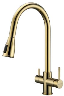 Смеситель для кухни Paulmark Lange La214212-G золото